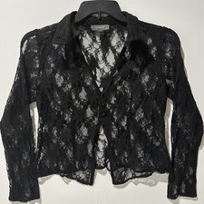 PRIMARK Top Women Sz 8 Black Y2K Fairy Goddes...