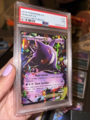 2014 Pokemon XY Gengar Ex Phantom Forces Psa 7 34/19