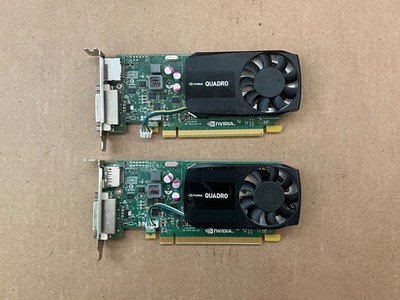 Lot of 2 NVIDIA Quadro K620 2GB GDDR3 Graphics Card