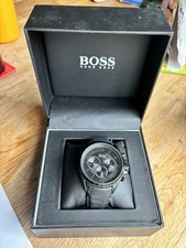 Hugo Boss Driver Chronograph HB1513061, Herrenuhr, schwarz, Leder