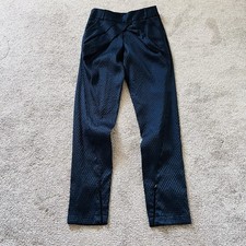 Giorgio Armani Brand New Women  s Dark Blue Silk Tapered Pants Trousers, Size S