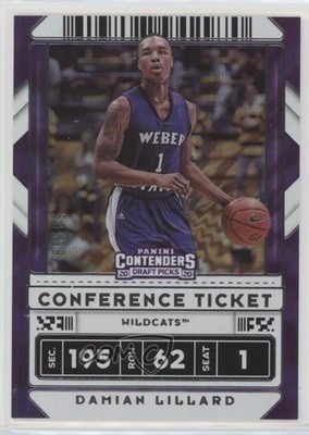 2020 Panini Contenders Draft Picks Conference Ticket 51/99 Damian Lillard 05v0