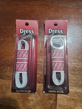 Mitchellace USA Made 2 Pair White Dress Shoe laces 27" 69 CM New