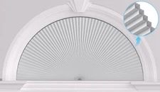 Myshade Arch Window Shades Half Circle Blackout Cellular Shades Cordless No Dril