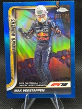 2025 Topps Chrome F1 Max Verstappen World Champion Blue Refractor 033/150 #148