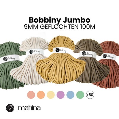 Bobbiny JUMBO Flechtkordel 9mm geflochten 100m