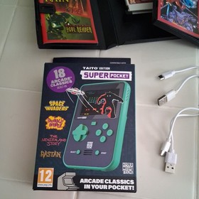 Evercade Super Pocket Bundle - Taito & NeoGeo Consoles + 4 Games Lot 