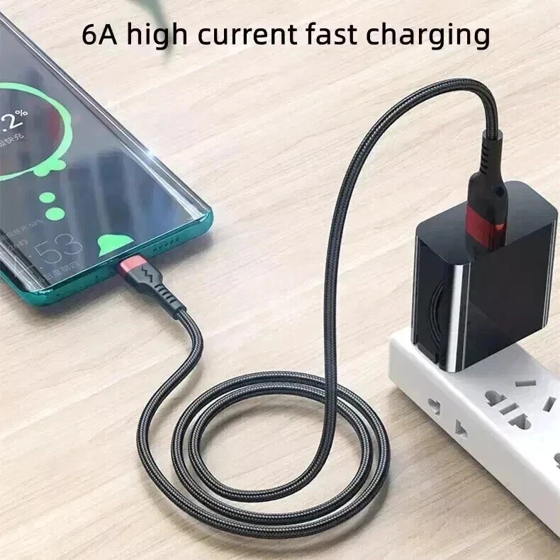 USB A to Type C Fast Charger Cable 3A For Samsung Mobile Phone Lead USB C Cable - Image 3 of 4