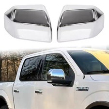 For 15 16 17 18 19 20 Ford F150 F-150 Top Half Chrome Mirror Covers Replacement For 15 16 17 18 19 20 Ford F150 F-150 Top Half Chrome Mirror Covers Replacement