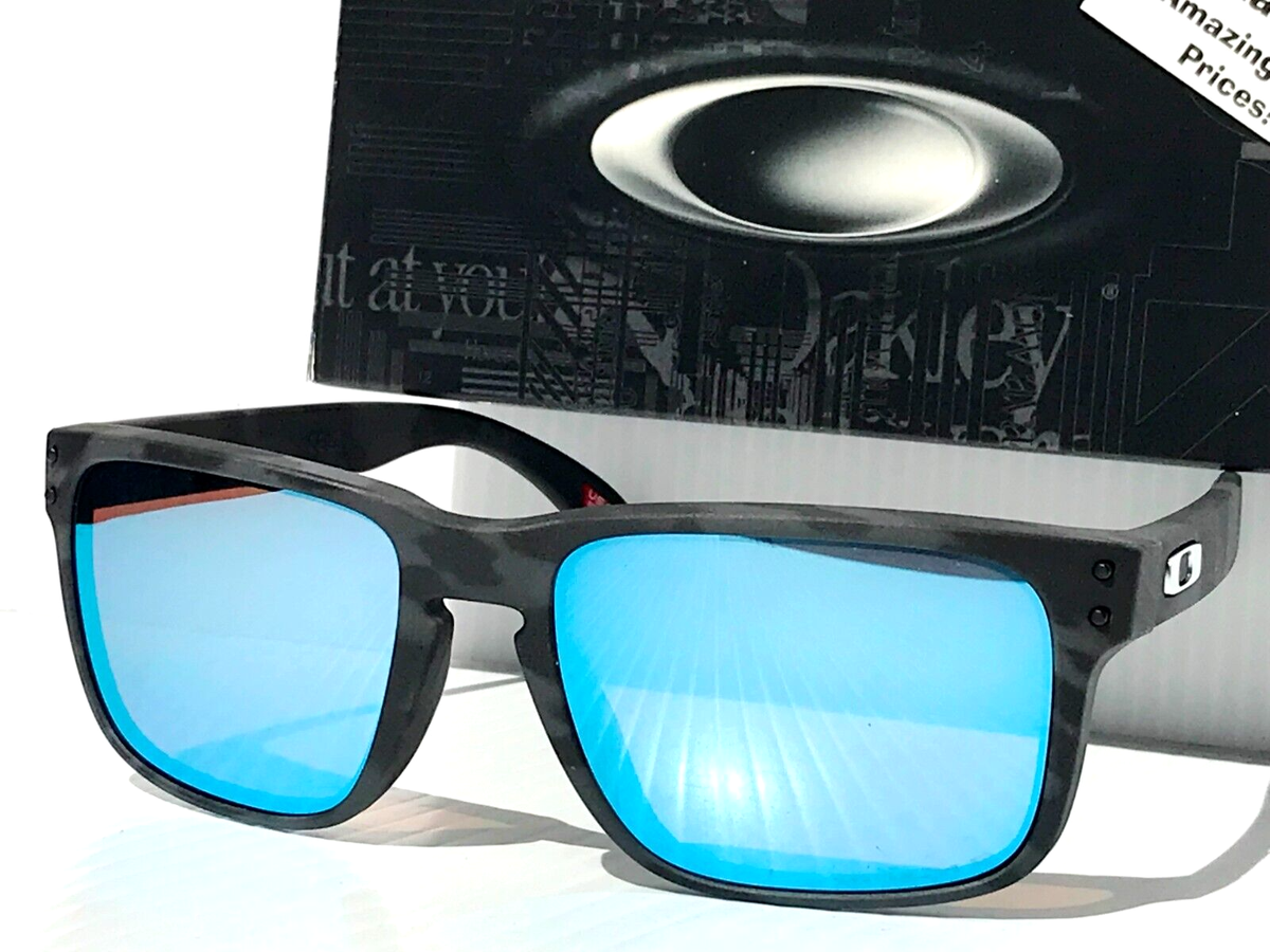 NEW Oakley HOLBROOK Matte Black Camo POLARIZED PRIZM Deep Water