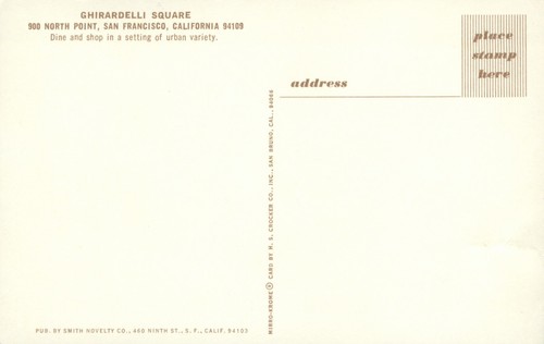 Ghirardelli Square, San Francisco, Cal. Advertisement Postcard -A0024 - Picture 2 of 2