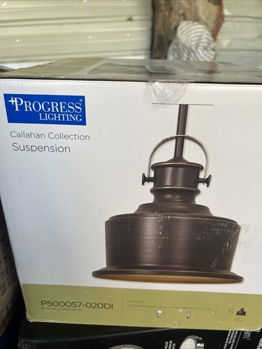 Progress Lighting Callahan Collect 1-Light Antique Bronze Kitchen Island Pendant - Picture 4 of 4