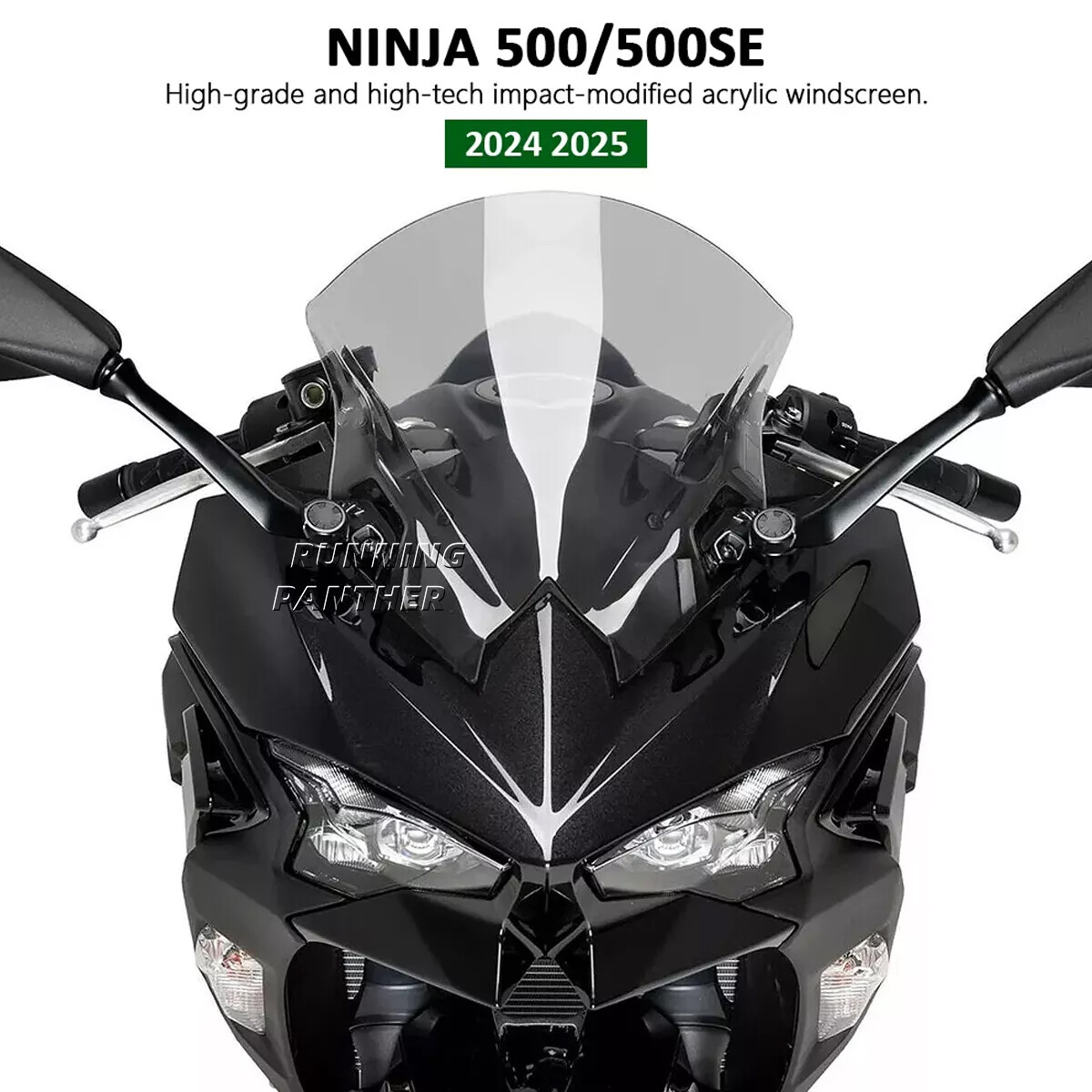 New Motorcycle Windscreen Racing Windshield For Kawasaki