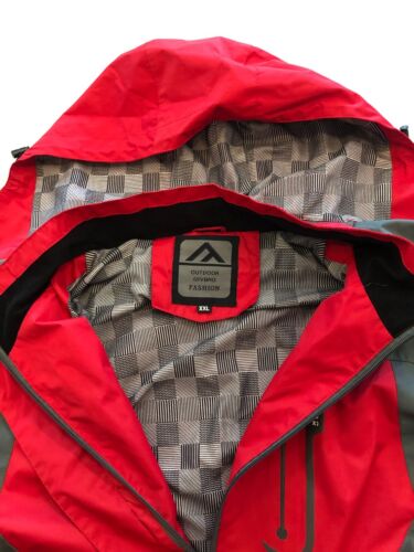 Outdoor Sport Coat Men's 2XL Red/Gray Zip Up Water Resistant Ski Taped Jacket - Picture 3 of 6