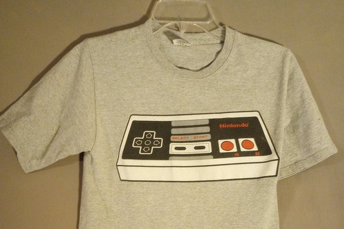 Nintendo T Shirt Short Sleeve Kids S Gray Casual Gamer Player