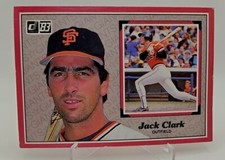 Oversized 1983 Donruss Jack Clark Vintage San Francisco Giants Baseball Card #29