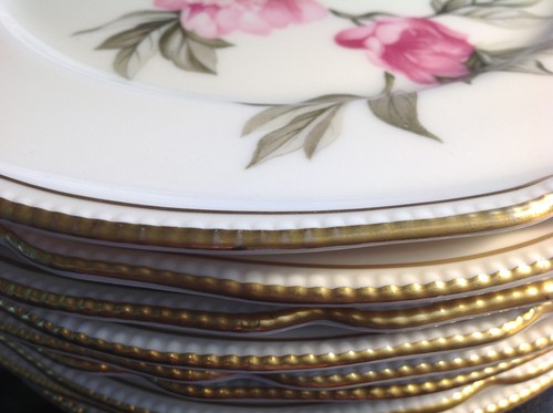 Castleton China Peony One (1) Bread & Butter Plate Mult. Avail. USA Pink Gold - Picture 13 of 15