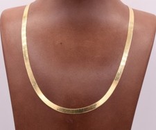 High Polished Herringbone Necklace Chain 10K ...