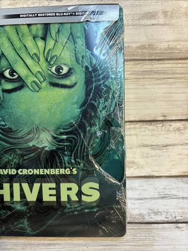New Shivers (Blu-Ray + Digital, 1975)Vestron Video Steelbook SEALED Torn Shrink - Imagen 5 de 6