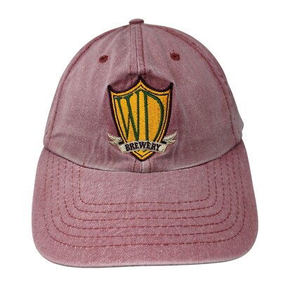 WD Brewery The Beer That Rocks Slideback Hat Red One Size Adjustable Embroidered
