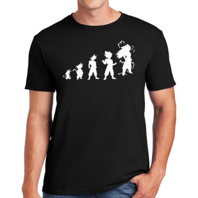 Evolution Of Dragon Ball T-Shirt Herren Lustig Neuheit Son-Goku Z Anime Tee Oberteil