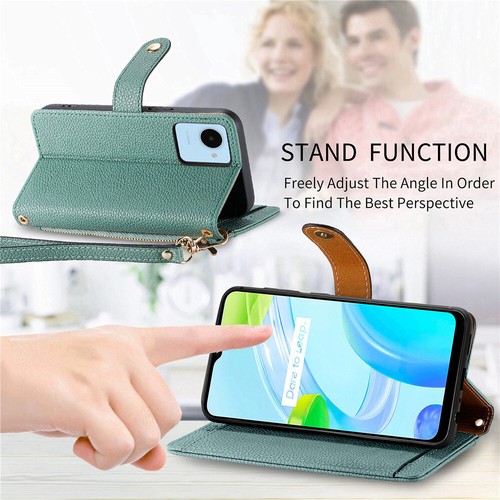 For OPPO Reno 11F 12 13 Pro A80 A60 Case Wallet RFID Blocking Leather Flip Cover - Picture 8 of 80