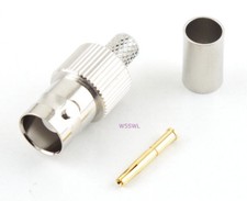 BNC Female Coax Connector Crimp RG-8X LMR-240 2-Pcs - USA Ham Radio Seller