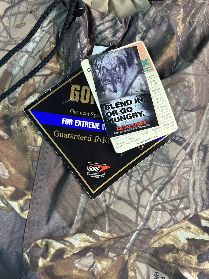 10X Goretex Vtg Realtree Camo Hunting Pants USA Men Sz XL 44-46 Streetwear New - Image 3 of 4