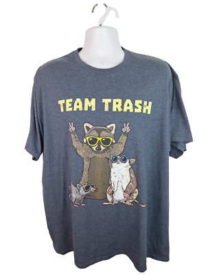 Team Trash Racoon TShirt Funny Oddly Specific Ironic Cursed Humor 2XL