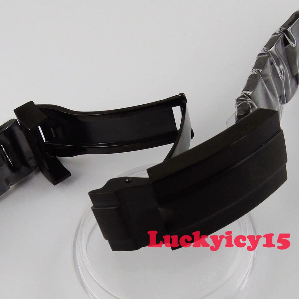 ALL Black 20mm PVD coated Bracelet watch band fit for 40mm homage watch - Image 3 of 4