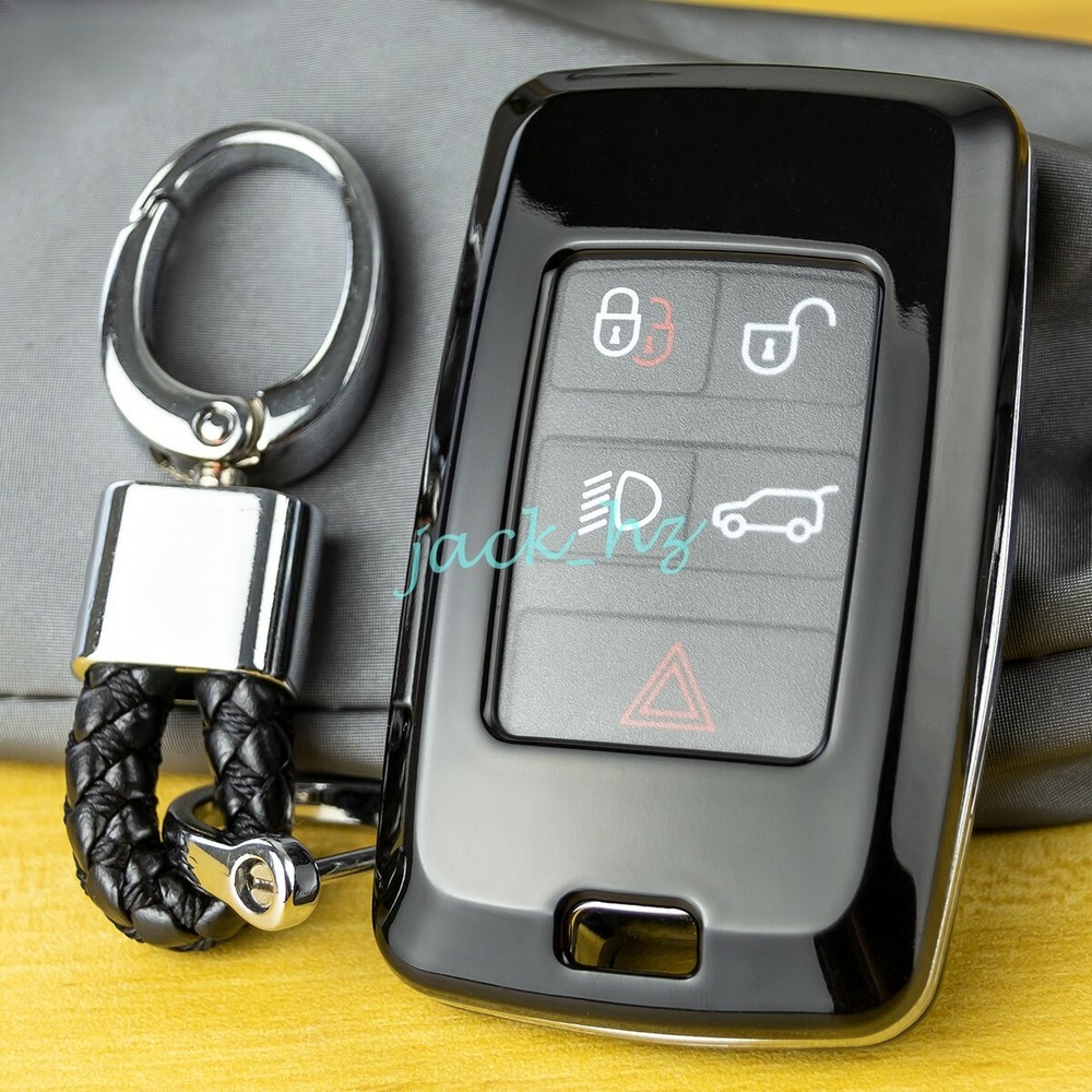 Car Key Chain Fob Cover Case For Land Rover Range Rover Jaguar Accessories Black
