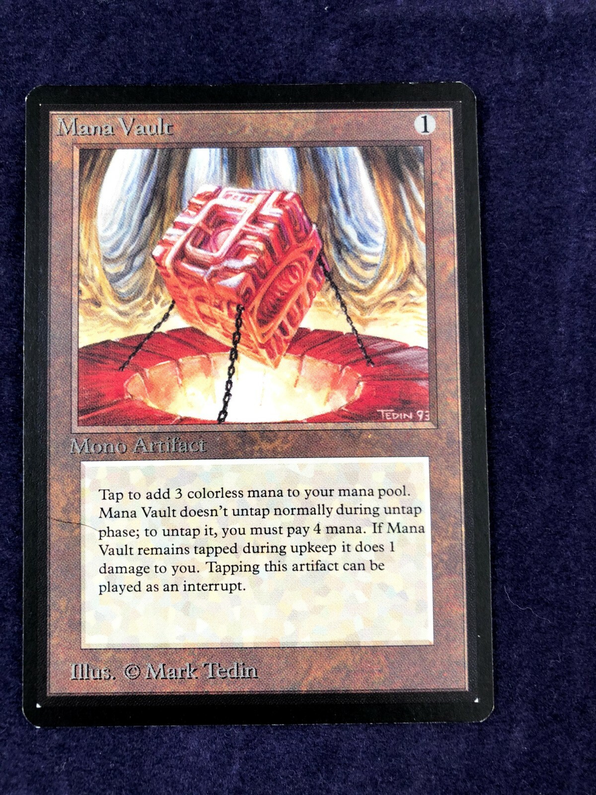 Magic the Gathering Mana Vault  Beta Artifact Rare old school 93/94