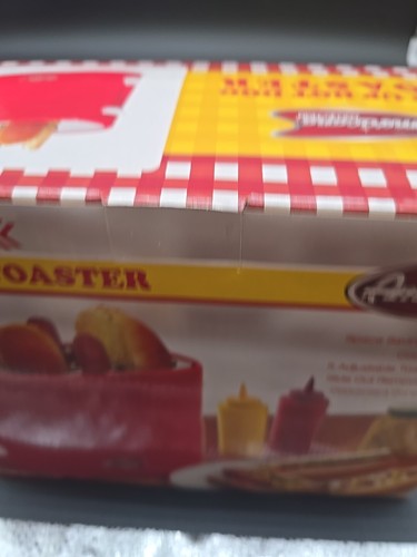 POP Up Hot Dog Toaster & Bun Warmer Americana Chicago Style Collection Red NIB - Picture 10 of 11