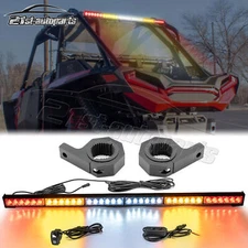 36" Rear LED Chase Light Bar Bracket Kit Reverse/Brake For Polaris RZR XP 1000