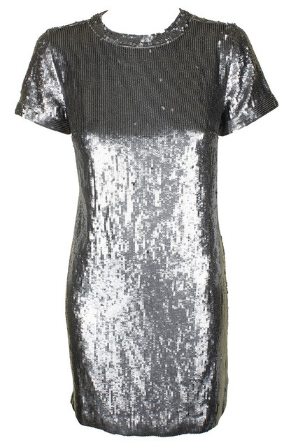ralph lauren silver sequin dress