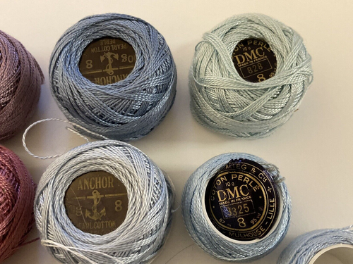 Mixed Lot of 13 DMC Anchor Coats & Clark Floss Embroidery Thread Ball New & Used - Picture 4 of 6