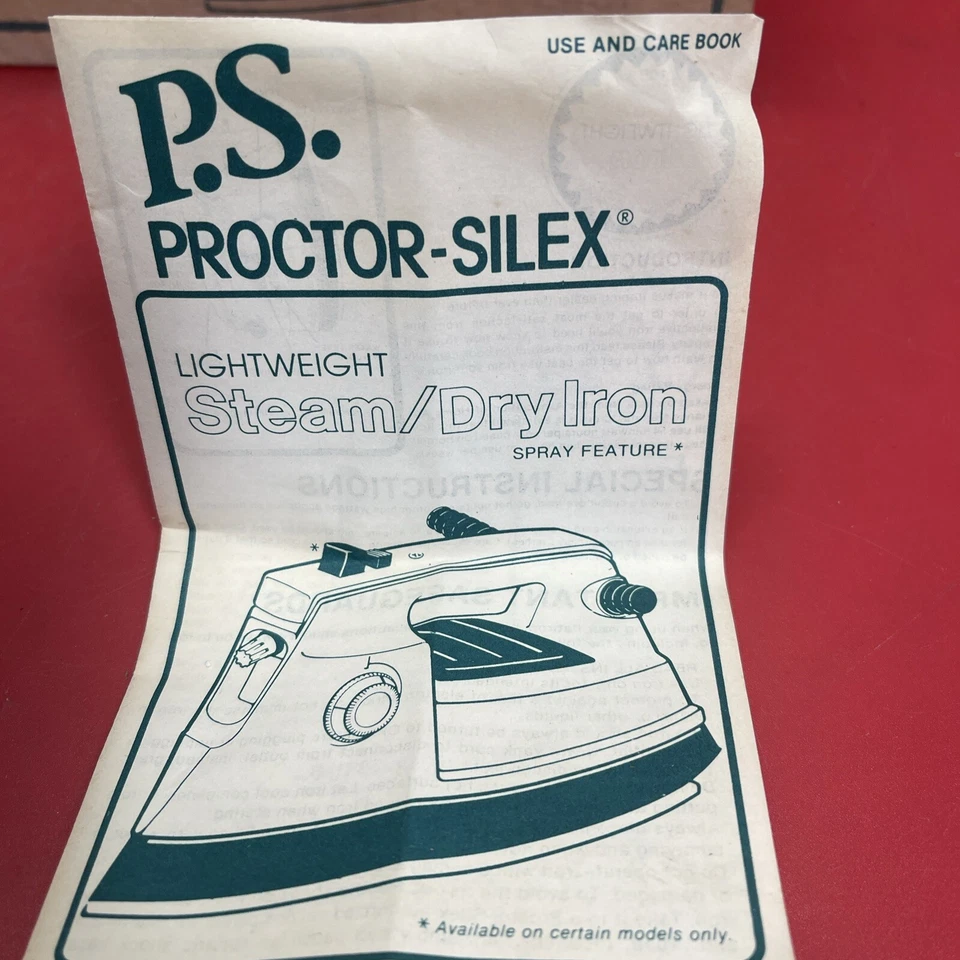 VINTAGE PROCTOR-SILEX LIGHTWEIGHT STEAM / DRY IRON #I1300, MADE IN U.S.A. NIB - Image 2 of 4