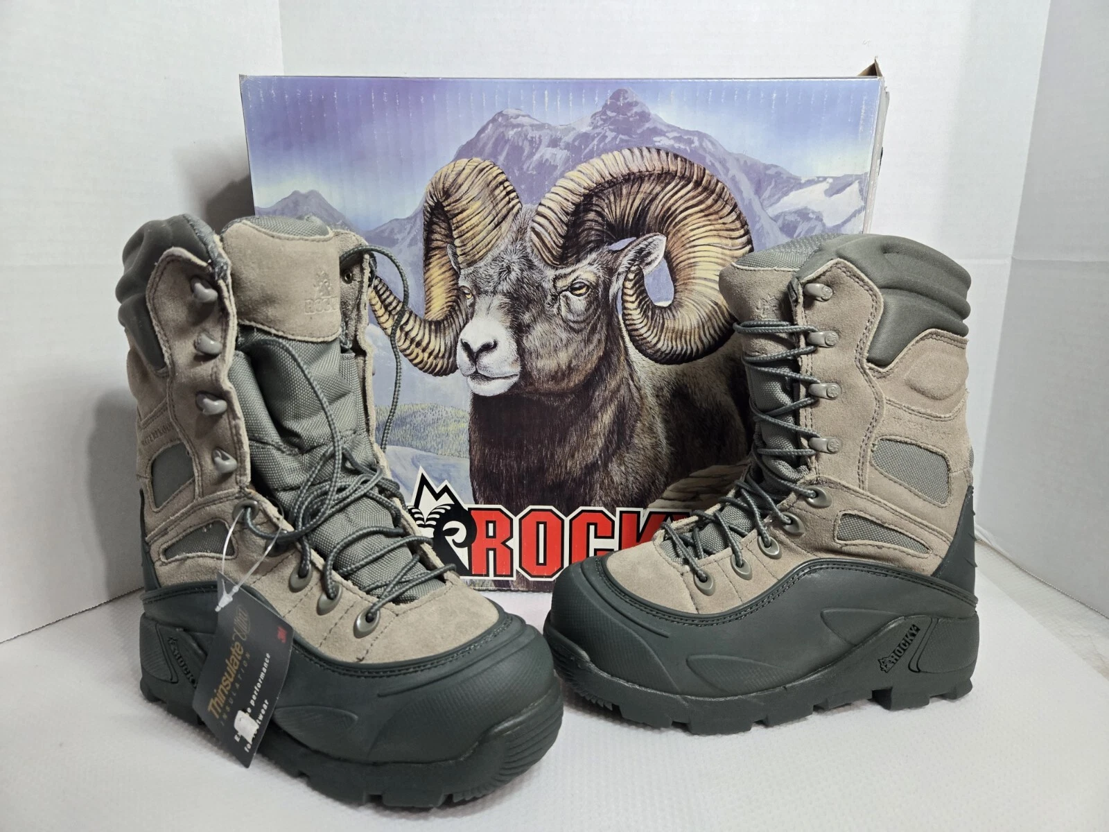 Rocky Blizzard Stalker Waterproof Thinsulate 1200G RWP Sage Size 4M 4 Snow Boot