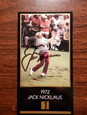 Jack Nicklaus autographed 1972 Masters GSV golf card.    JSA Authenticated