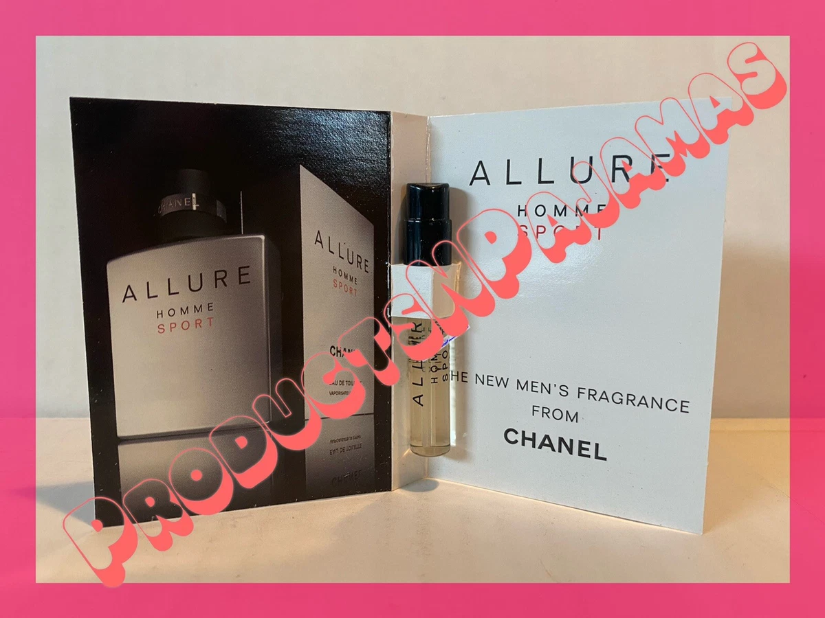 2004 Chanel ALLURE HOMME SPORT Eau de Toilette 0.06oz/2ml CARDED SAMPLE