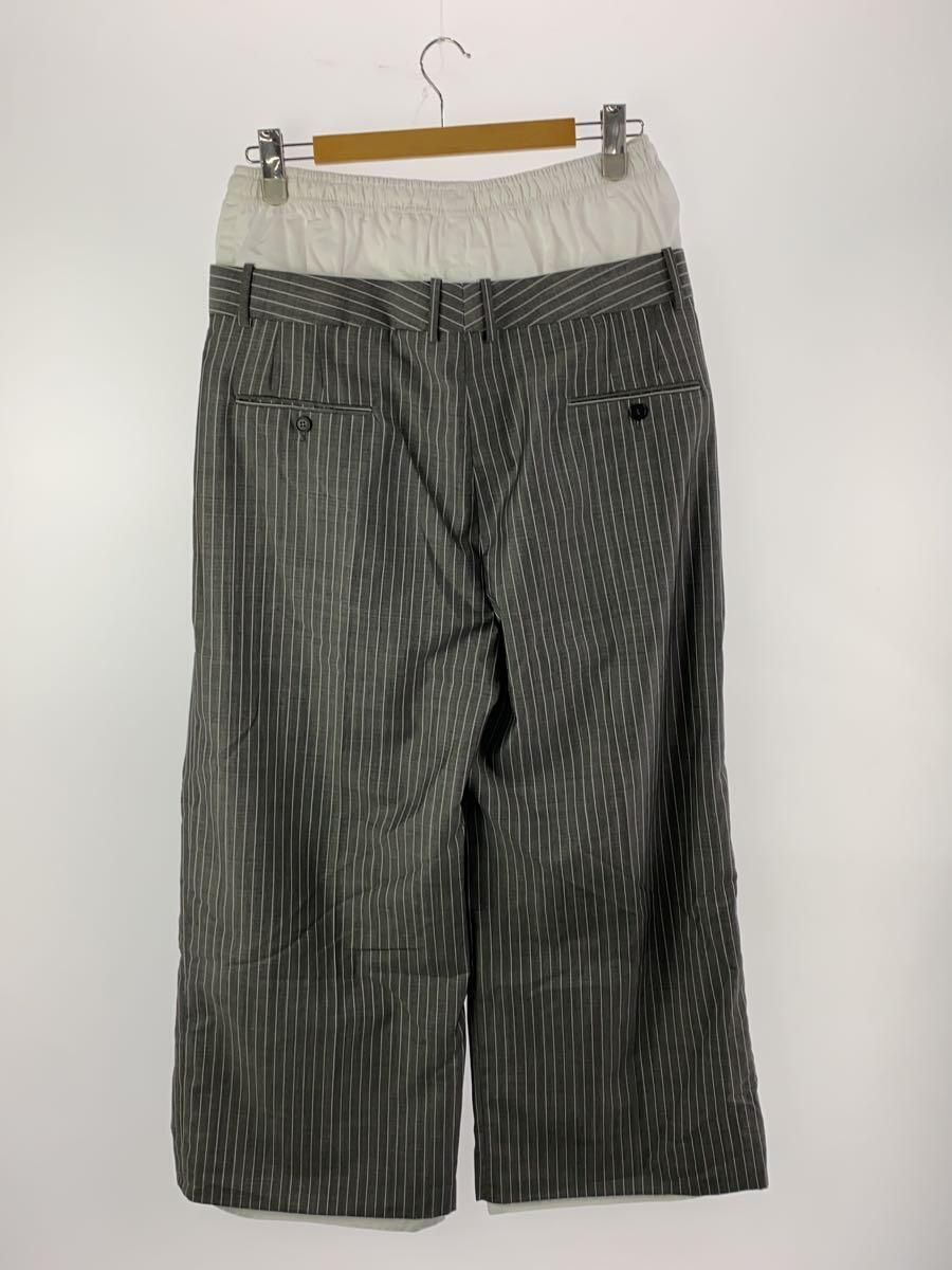 HED MAYNER slacks pants S wool Gray stripe hmmy30003c Used HED MAYNER slacks pants S wool Gray stripe hmmy30003c Used