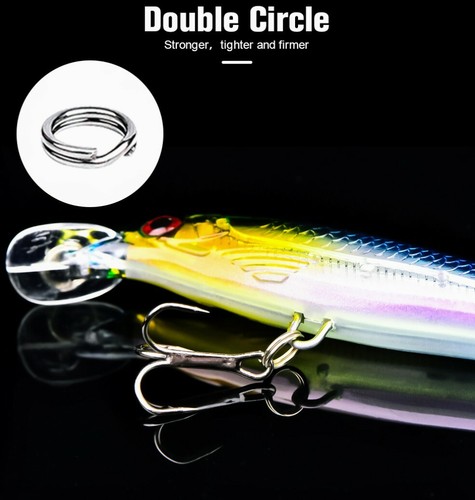 Largemouth bass pike walleye fishing lures wobbler minnow tackle 10-pack lot - Picture 4 of 12