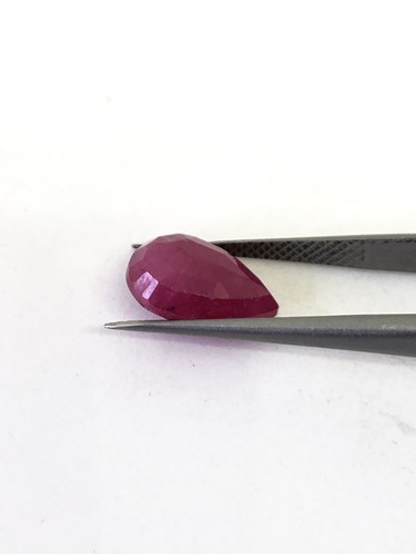 4.66 Ct July Birthstone Ruby Pear Size 12.5x8.5 mm Gemstone For Good Luck 5854 - Picture 5 of 6