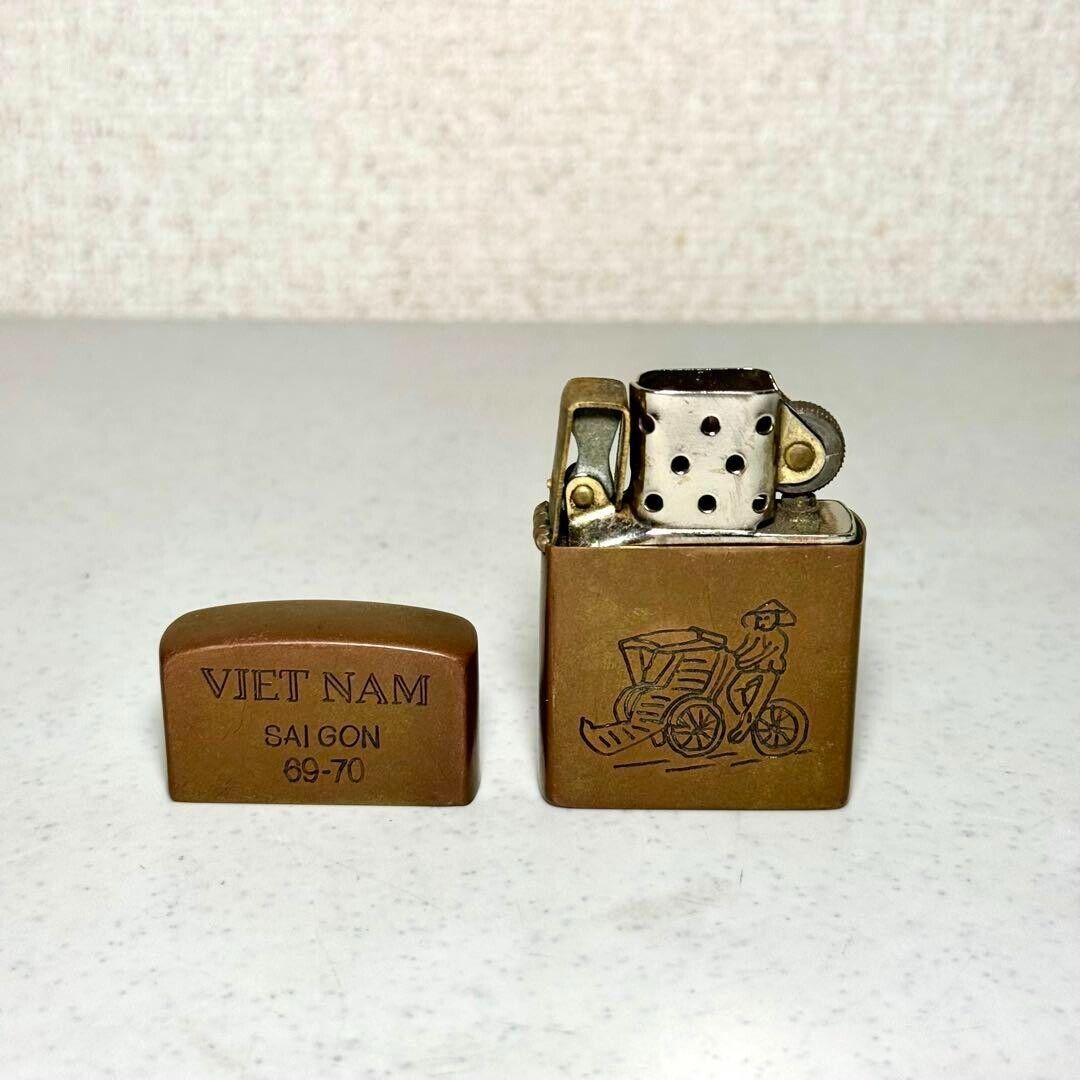 Used ZIPPO brand Lighter Vietnam SAI GON rickshaw 68-69 Used ZIPPO brand Lighter Vietnam SAI GON rickshaw 68-69