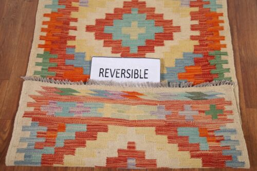Reversible South-western Kilim Hand Woven Narrow/ Long Runner Rug 2' 5" x 13' 0" - Picture 3 of 10