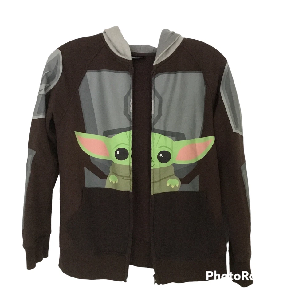 Star Wars Yoda Sudadera con Capucha Cremallera Marrón Sudadera con Capucha Niños Grande 10/12 Foto 3 de 4