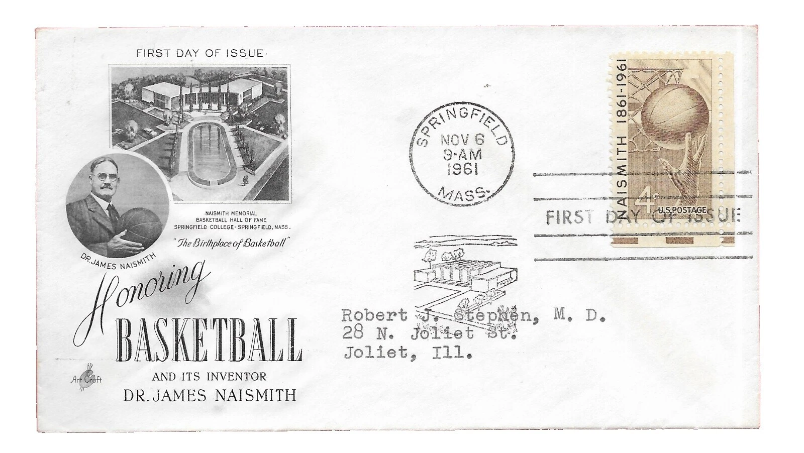 Basketball Used United States Stamps