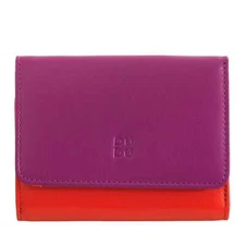 DUDU Women's Small RFID Wallet Leather Multicolor Colorful