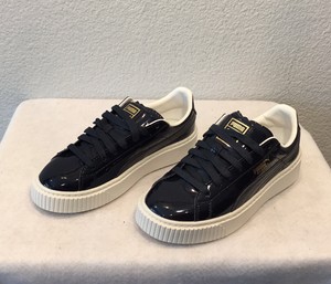 puma basket patent white