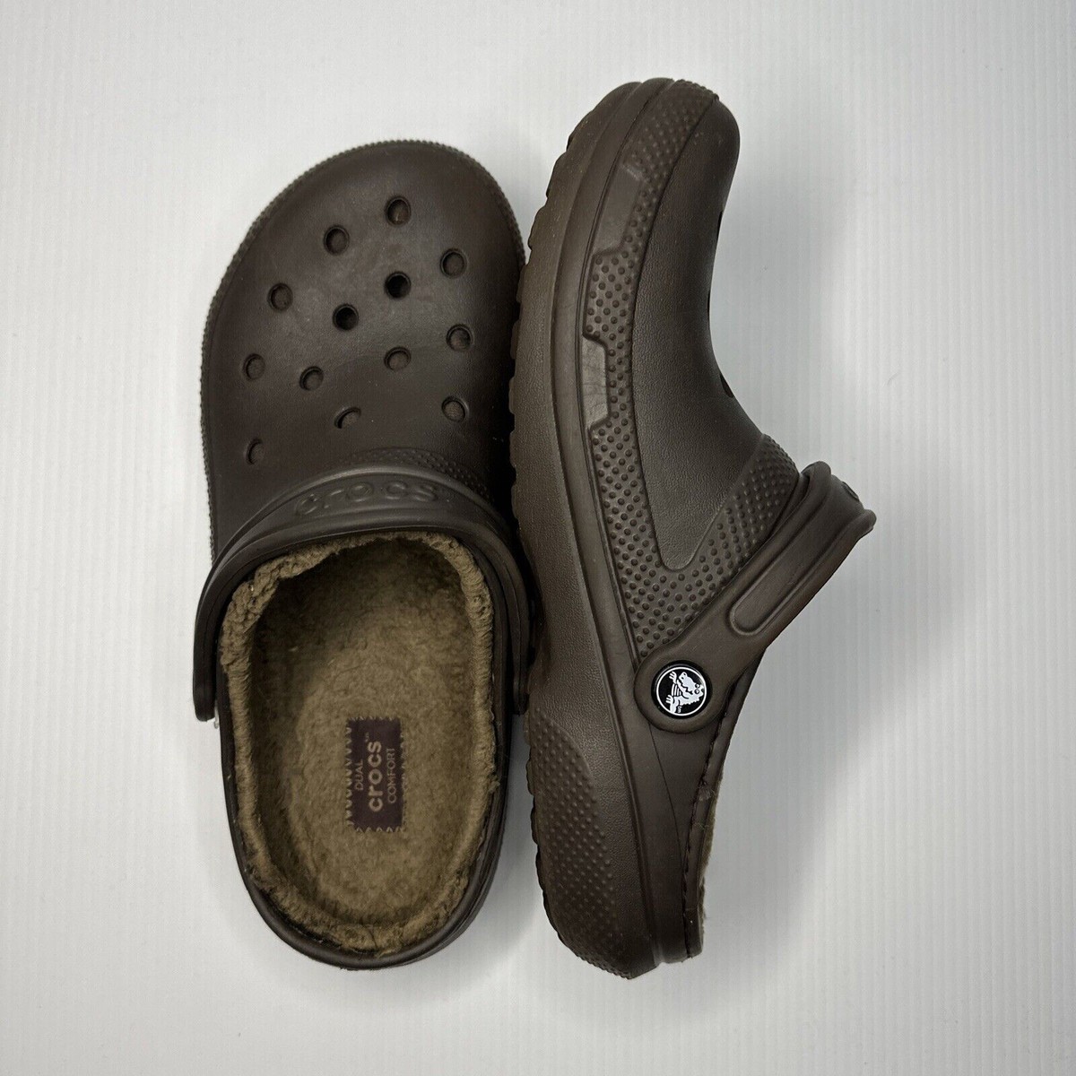 Crocs Classic Lined Clogs 203591 Slippers Espresso Brown
